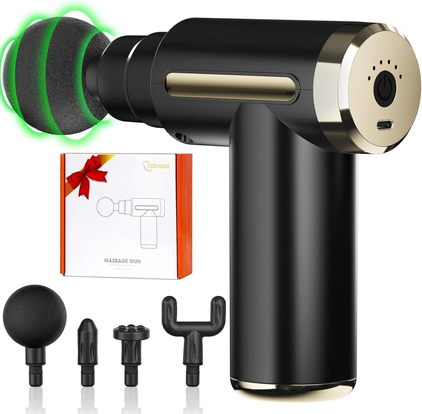 Massage Gun Percussion Handheld Portable Muscle Massager Tool for Body Pain Relief Ideal Gifts for Men Women With Carrying Bag