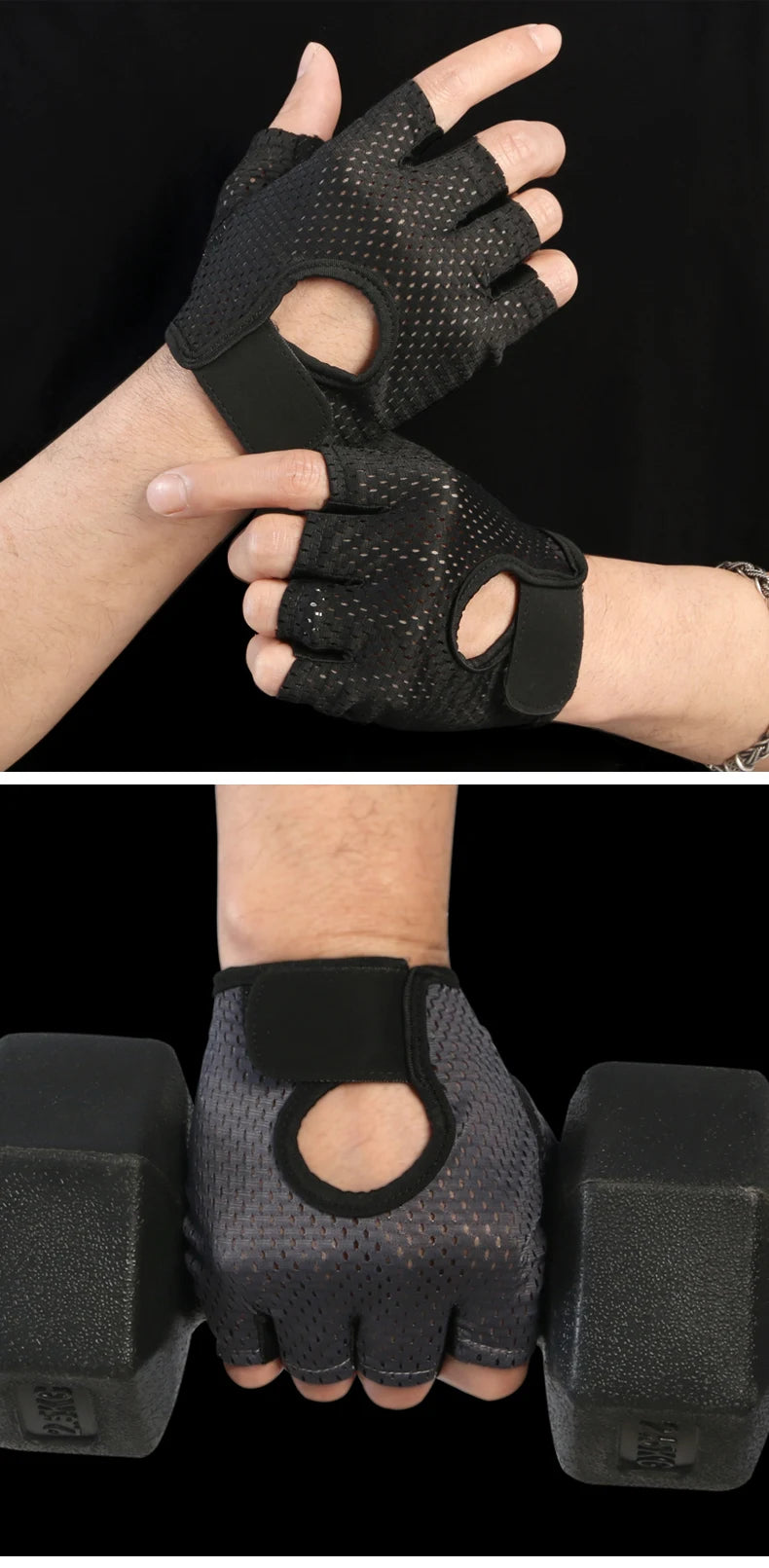 Weightlifting Gloves – Full Palm Protection, Breathable & Lightweight for Gym & Cycling