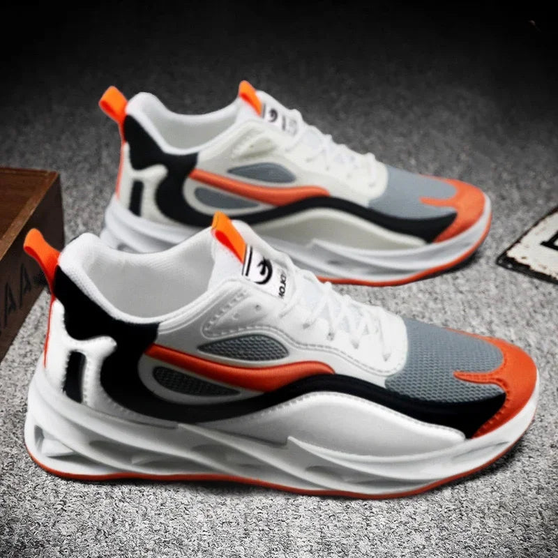 Men's Trendy Sports Shoes – Cushioned, Breathable Running & Walking Sneakers