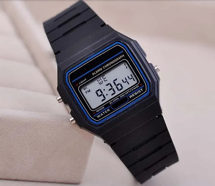 Men's LED Digital Sports Watch – Military Style with Silicone Wristband