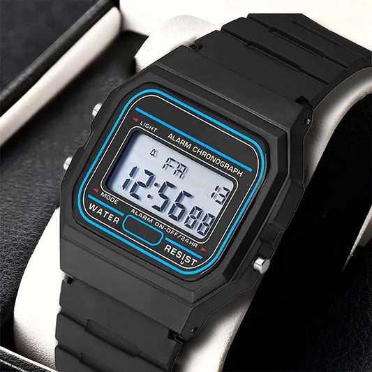 Men's LED Digital Sports Watch – Military Style with Silicone Wristband