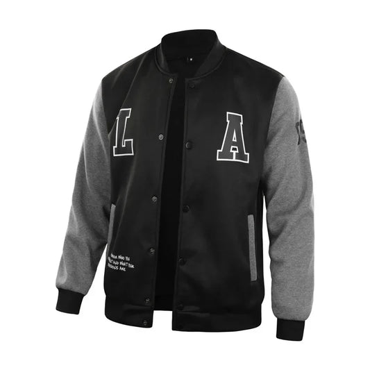 Men's Varsity Hoodie Jacket – Streetwear Baseball Bomber