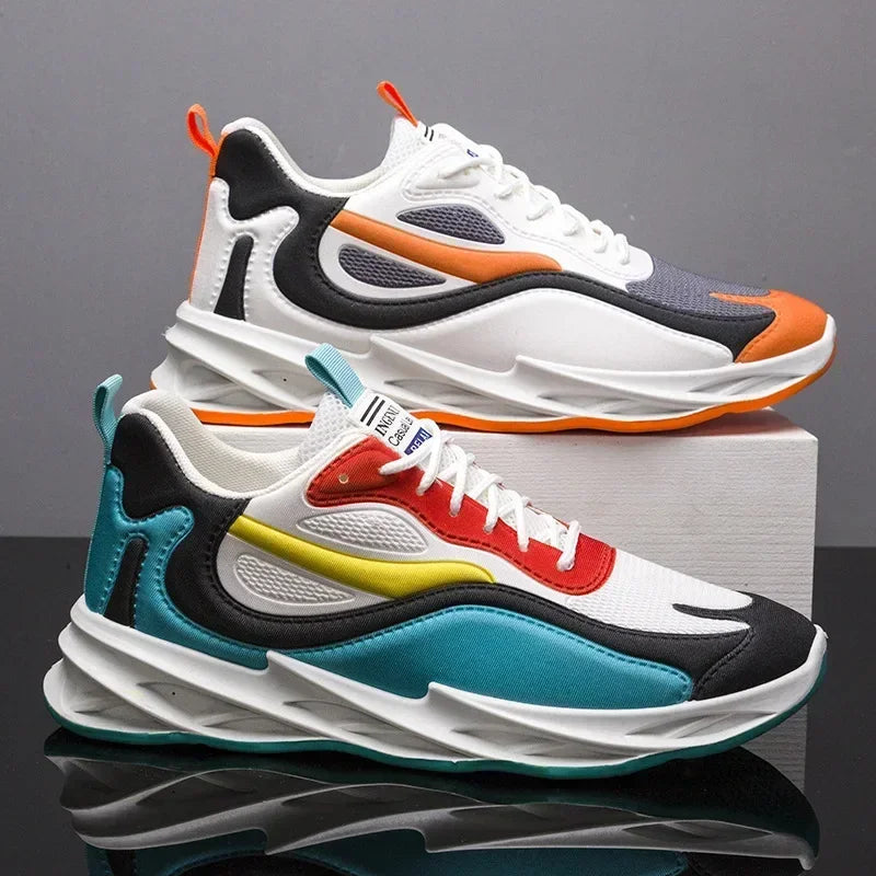 Men's Trendy Sports Shoes – Cushioned, Breathable Running & Walking Sneakers