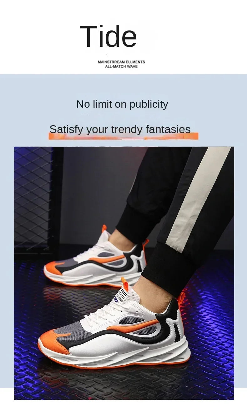 Men's Trendy Sports Shoes – Cushioned, Breathable Running & Walking Sneakers
