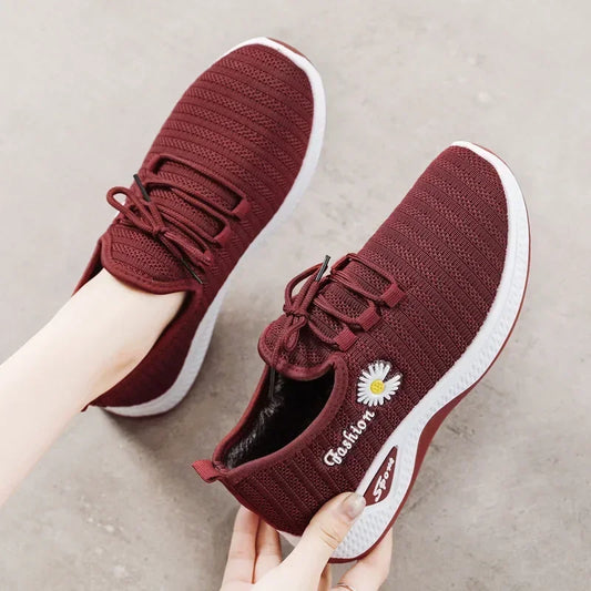 Women's Fashion Sports Shoes – Lightweight, Breathable Mesh with Soft Thick Sole