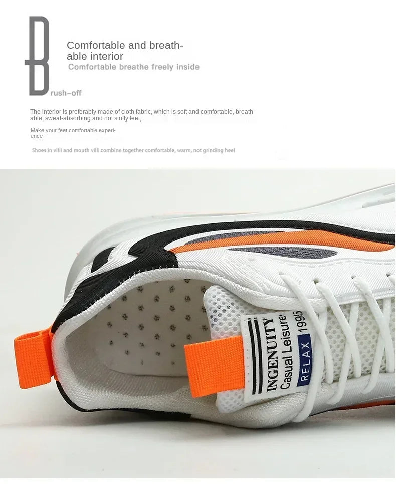 Men's Trendy Sports Shoes – Cushioned, Breathable Running & Walking Sneakers