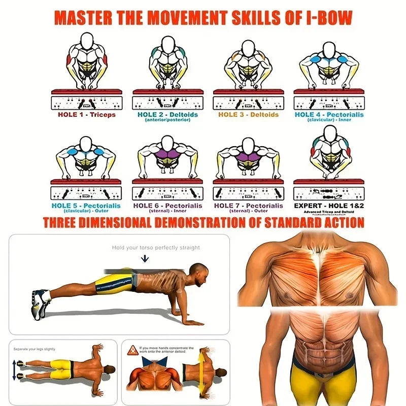 Portable Push-Up Board – Multifunctional, Foldable Fitness Equipment for Chest, Arms & Core