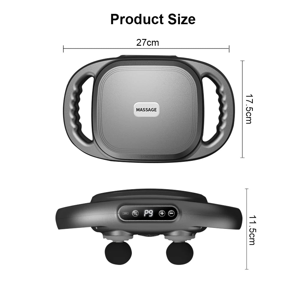 High-Frequency Muscle Massage Gun – 6 Heads for Back, Waist & Full Body Relief