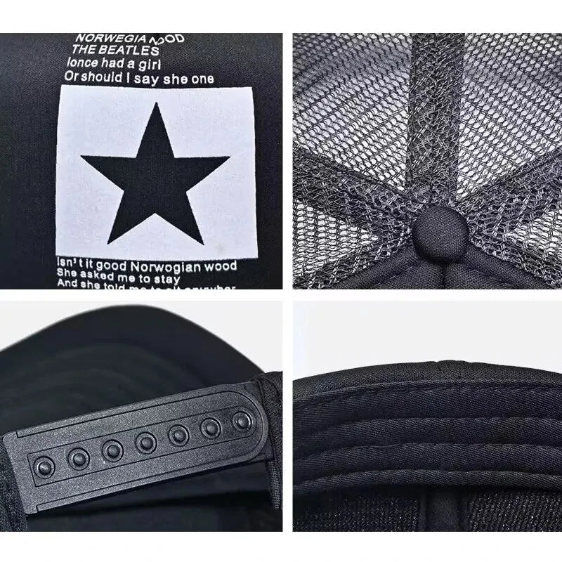 Fashion Snapback Baseball Cap – Mesh Hat for Men & Women, Casual Sun Protection
