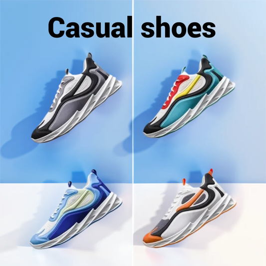 Men's Trendy Sports Shoes – Cushioned, Breathable Running & Walking Sneakers