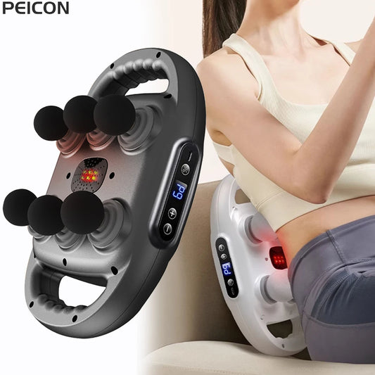 High-Frequency Muscle Massage Gun – 6 Heads for Back, Waist & Full Body Relief