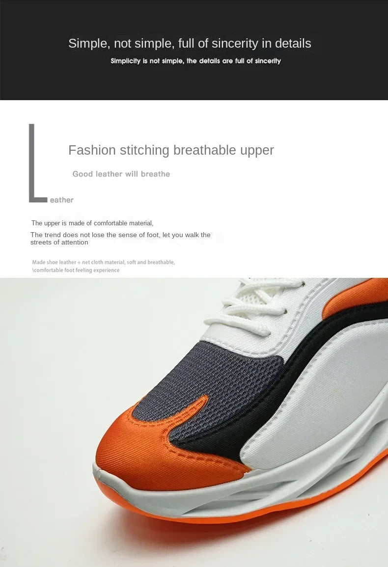 Men's Trendy Sports Shoes – Cushioned, Breathable Running & Walking Sneakers