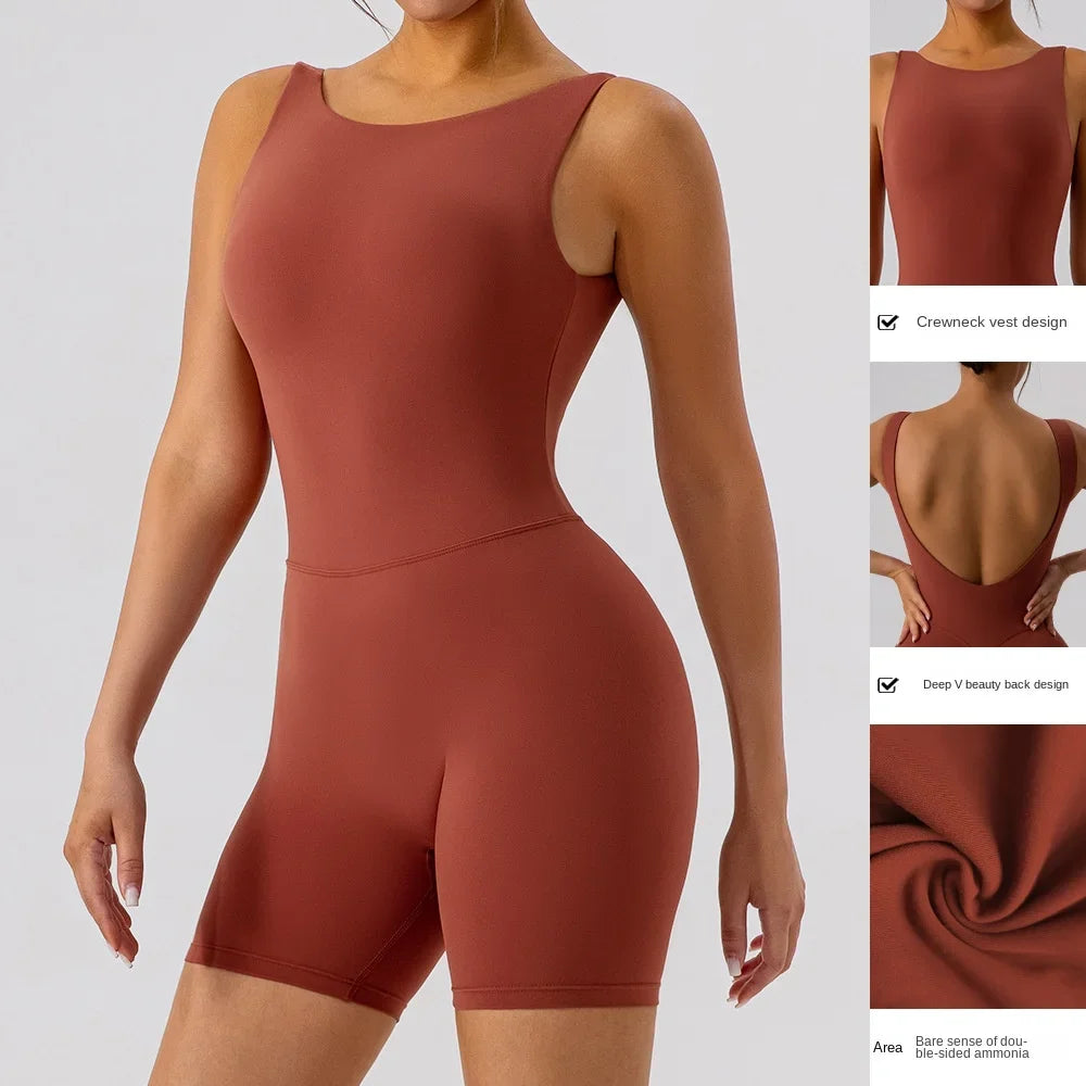 Women's Yoga Jumpsuit – Fitness & Pilates Activewear Set