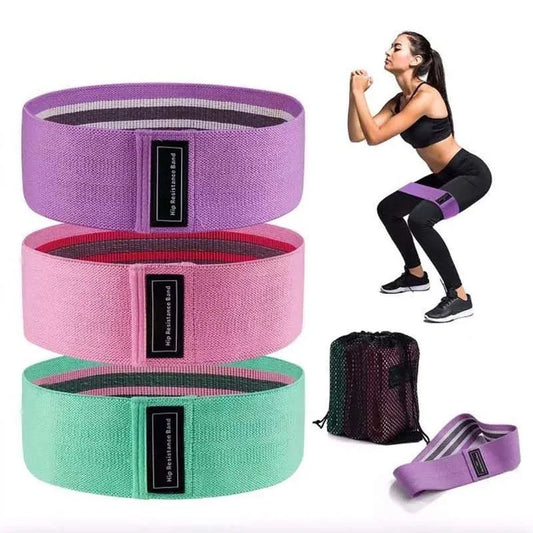 Anti-Slip Hip Resistance Bands – Yoga & Fitness Stretch Bands for Legs & Butt