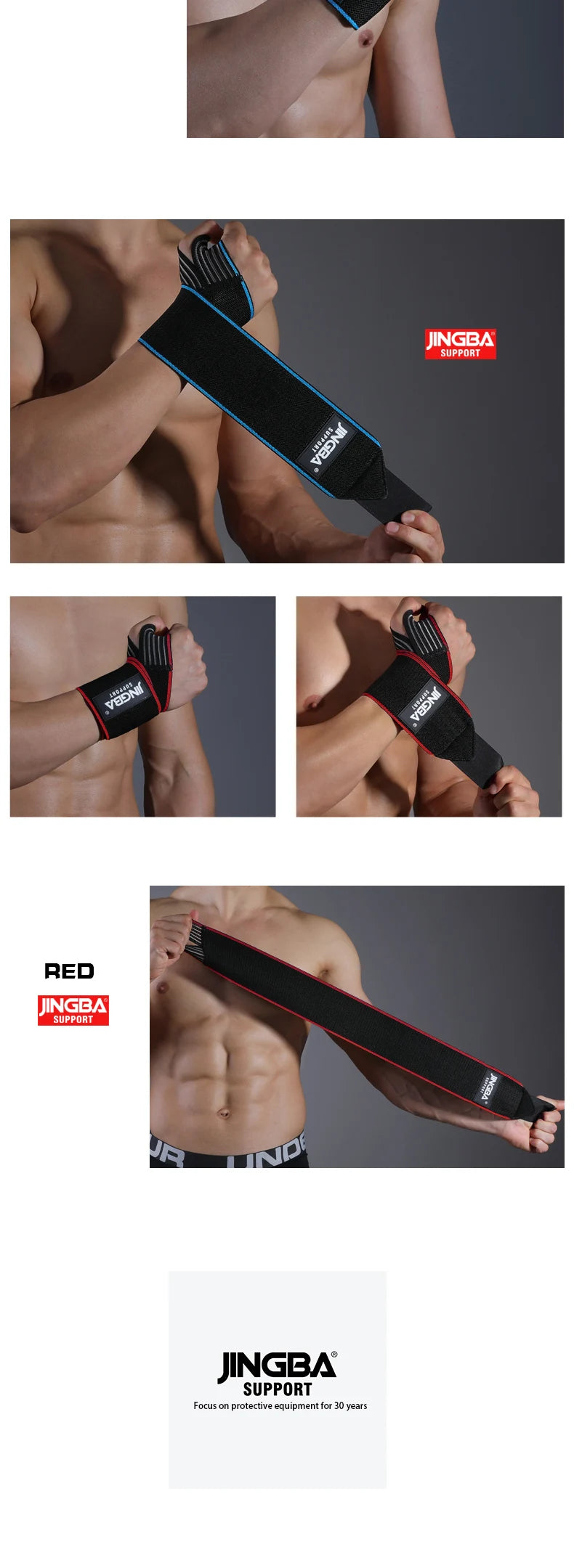 Fitness Wrist Wraps – Padded Support Straps for Weightlifting & Cross Training