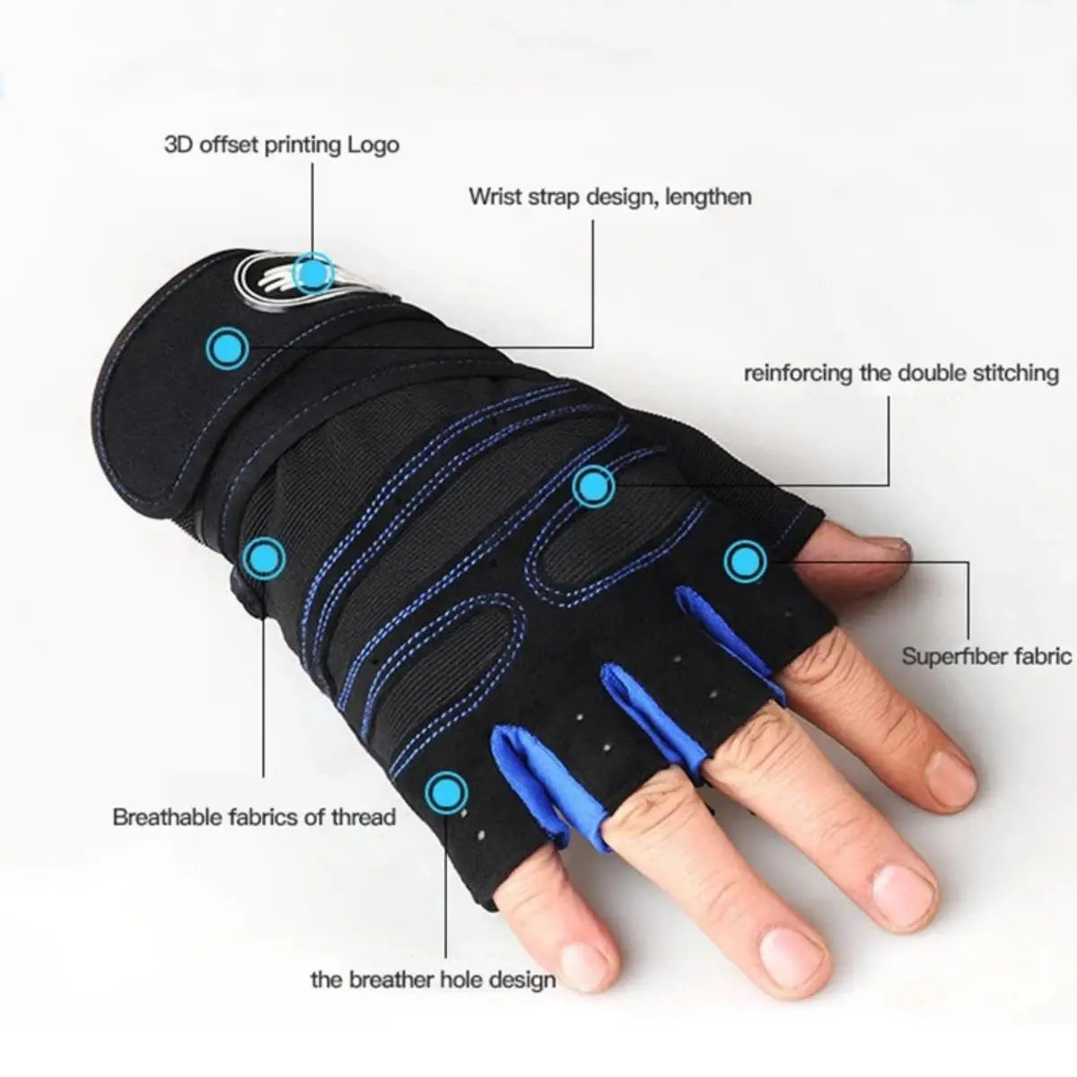 Gym Gloves for Men & Women – Shockproof, Wrist Support for Weightlifting & Training