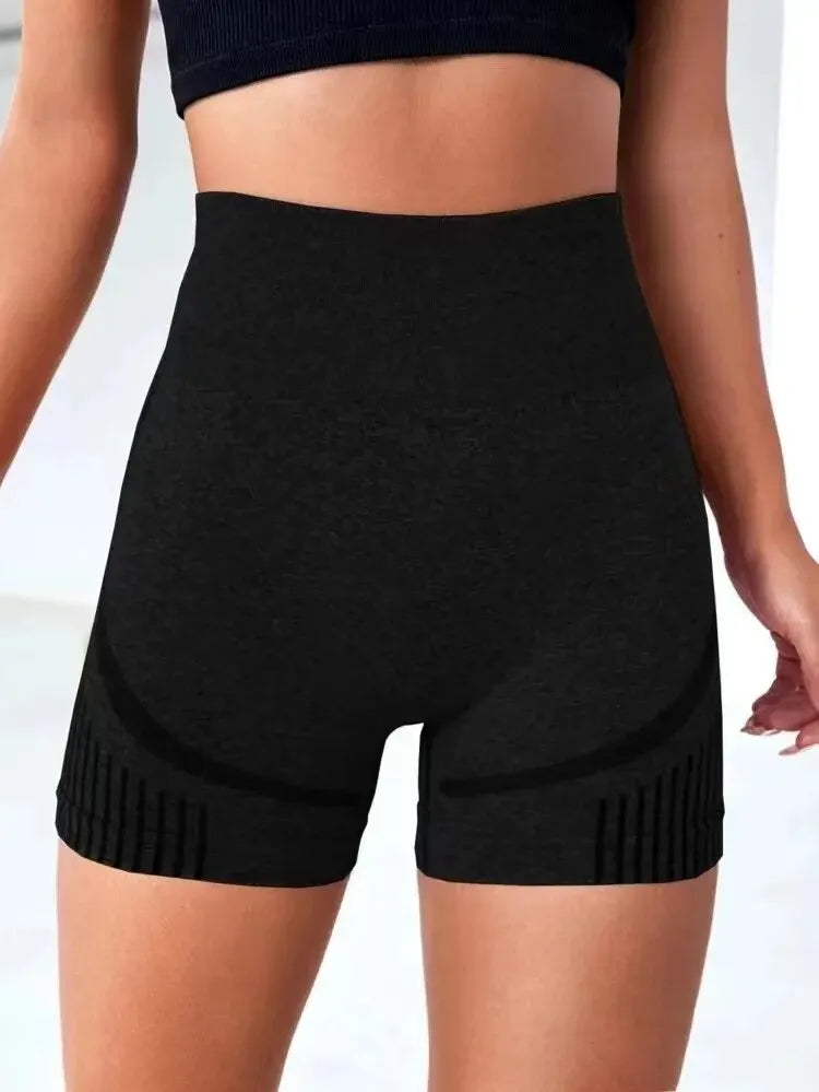 Women's High-Waist Yoga Shorts – Fitness, Gym & Running Sportswear