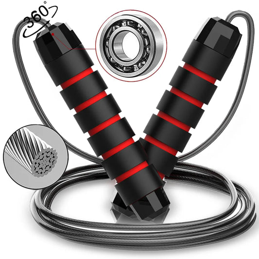 Adjustable Speed Jump Rope with Ball Bearings – Foam Handles for Home Workouts